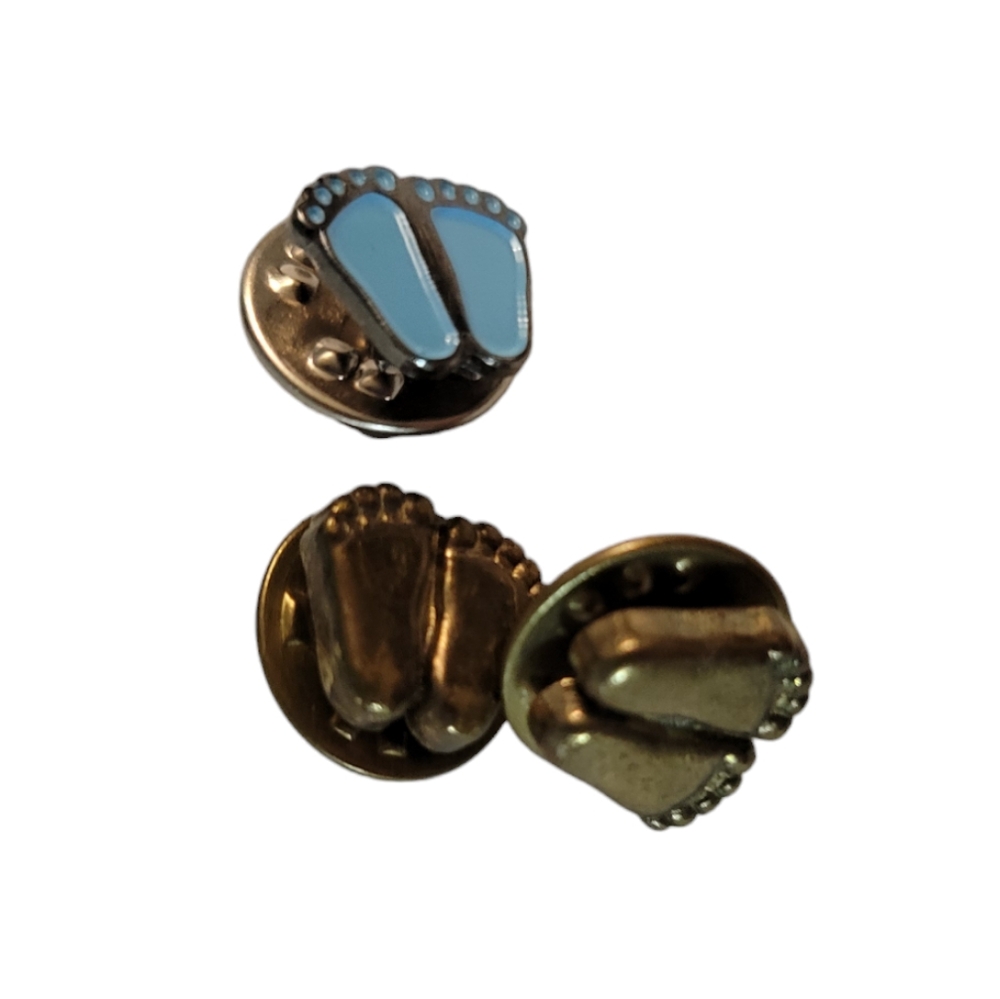 Vintage Baby Feet Pin Unisex Gender Reveal Baby Shower